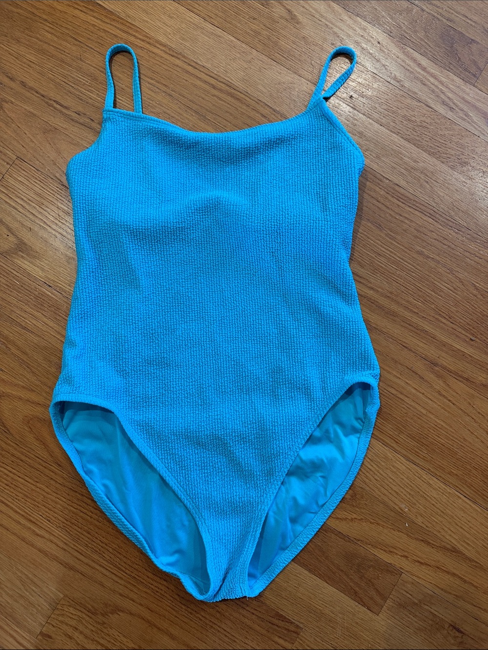GAP Teal Blue Textured One-Piece Swimsuit